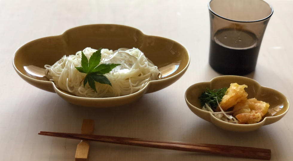 瑞々木瓜長鉢7寸－うす飴－